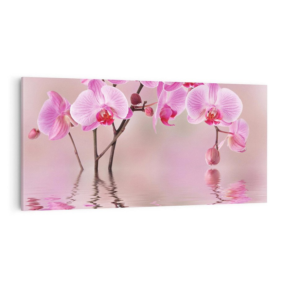 Obraz na płótnie 100x50 - Relaksacyjne spa w otoczeniu storczyka - spa, storczyk