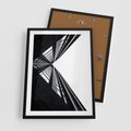 Plakat w ramie 50x70 - Nowoczesność w Linii - architektura, proste linie - rama czarna