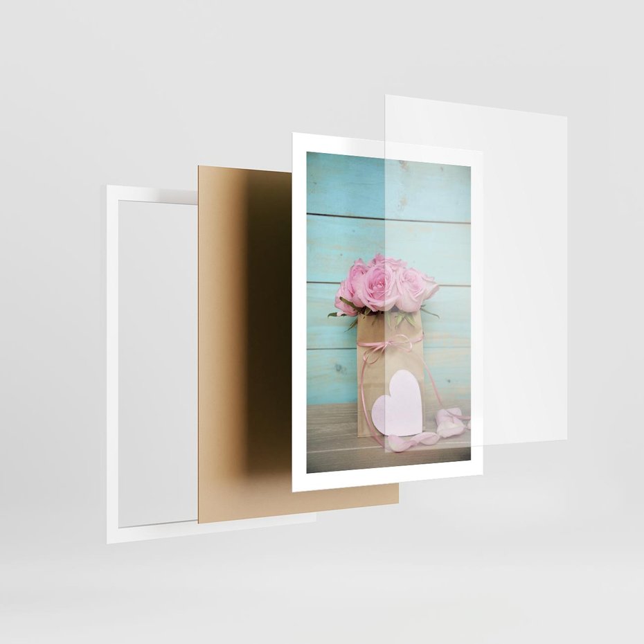 Plakat w ramie 50x70 - Uczucie W Pełnym Rozkwicie - kwiaty, romantyczne - rama biała