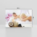 Obraz na płótnie 120x80 - Kokos, świece i kwiaty w SPA - kokos, świece