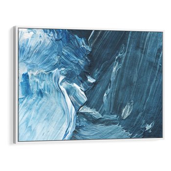 Obraz w ramie 70x50 - Wyrazista abstrakcja w akwareli - abstrakcja, akwarela - rama biała