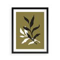 Plakat w ramie 40x50 - Wewnętrzne Odsłony - liście, gałązki - rama czarna