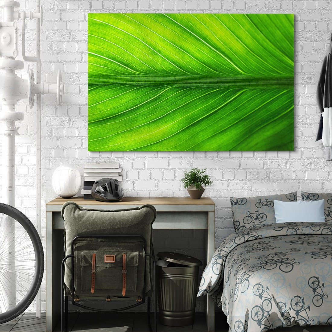 Obraz na płótnie 120x80 - Abstrakcja: interpretacje w liściach - liść, abstrakcja