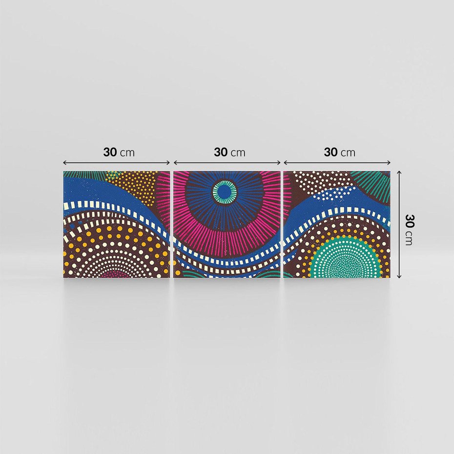 Obraz na płótnie 90x30 - Energia Wzorców - enticzne wzory, kształty