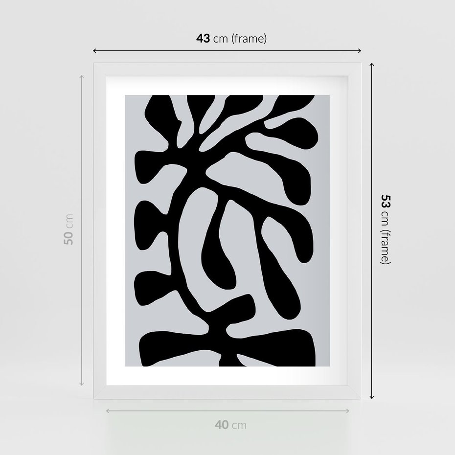 Plakat w ramie 40x50 - Przenikające Refleksje - matisse, sztuka nowoczesna - rama biała