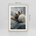 Plakat w ramie 50x70 - Makro Dmuchawiec - dmuchawiec, zbliżenie - rama drewno