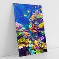 Obraz na płótnie 50x70 - Podwodne Zaczarowanie - kolorowa rafa koralowa, ukwiały