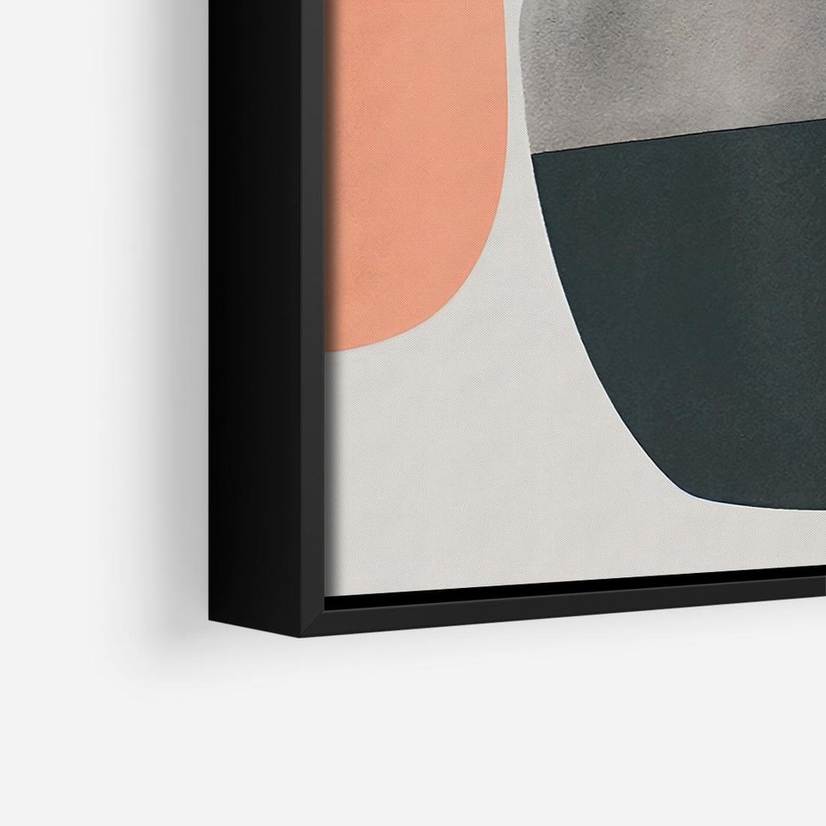 Obraz w ramie 50x50 - Wyraziste Formy - abstrakcyjne plamy, nowoczesny styl - rama czarna