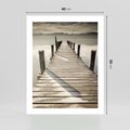 Plakat bez ramy 40x50 - Idylliczny pomost nad jeziorem - pomost, jezioro