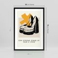 Plakat w ramie 50x70 - Kobiece Obcasy - plakat, minimalizm - rama czarna