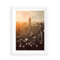 Plakat w ramie 50x70 - Nowojorska Skyline - Manhattan, Nowy Jork - rama biała