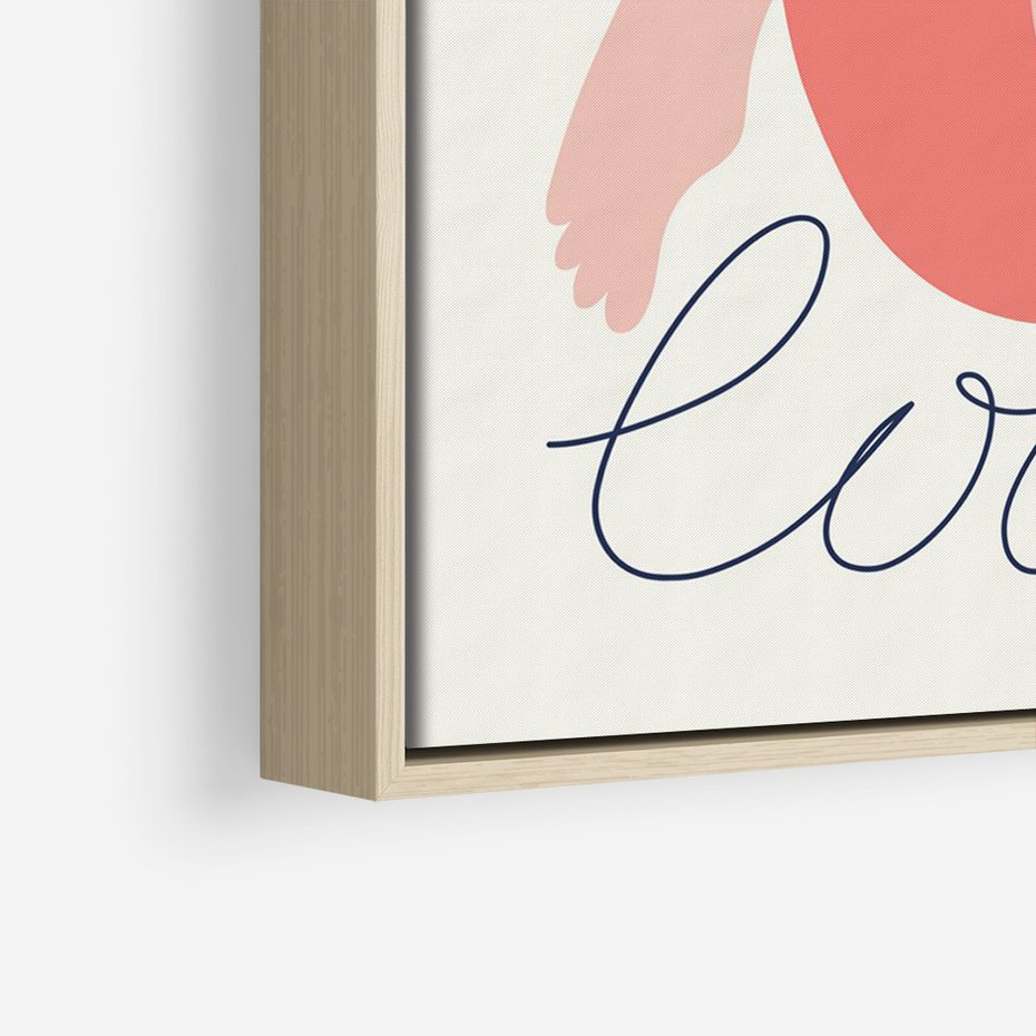 Obraz w ramie 50x70 - Dźwięk ciszy na płótnie - para zakochanych, graficzny obraz - rama drewno