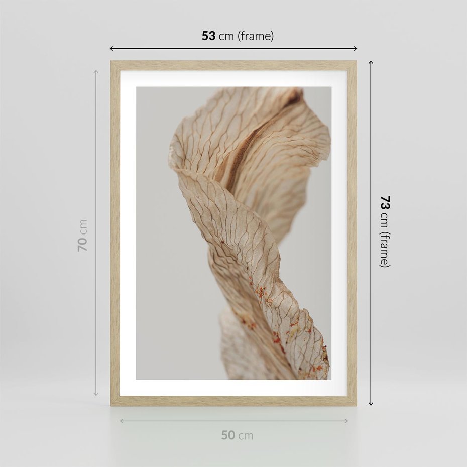 Plakat w ramie 50x70 - Suszone piękno - susz, suche - rama drewno