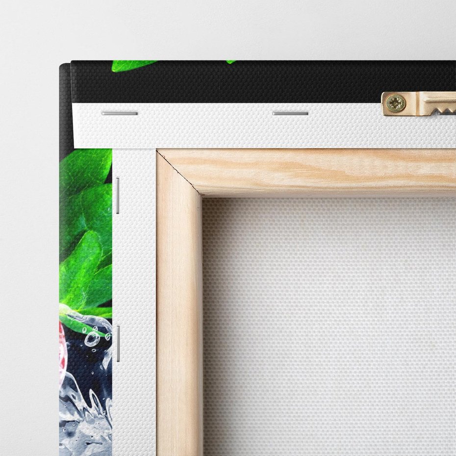 Obraz na płótnie 100x50 - Świeżość truskawek wodą okryta - truskawka, woda