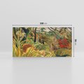 Obraz na płótnie 100x50 - "Tygrys w tropikalnej burzy" (1891) Henri Rousseau - Reprodukcja - reprodukcja, obraz na płótnie