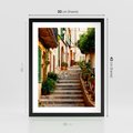 Plakat w ramie 30x40 - Uroczysta perspektywa uliczki - uliczka, perspektywa - rama czarna