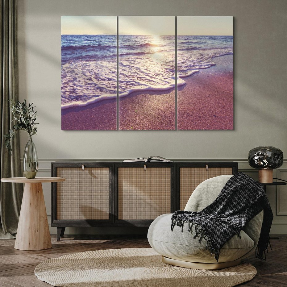 Obraz na płótnie 120x80 - Plaża: błogie chwile nad morzem - plaża, morze