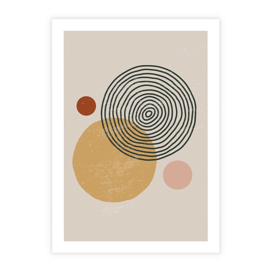 Plakat bez ramy 40x50 - Boho Światło - abstrakcyjna sztuka, boho kształty