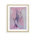 Plakat w ramie 40x50 - Splecione - obraz olejny, pastelowe kolory - rama drewno