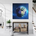 Obraz na płótnie 30x30 - Kosmiczna podróż: Ziemia jako planeta - kosmos, ziemia
