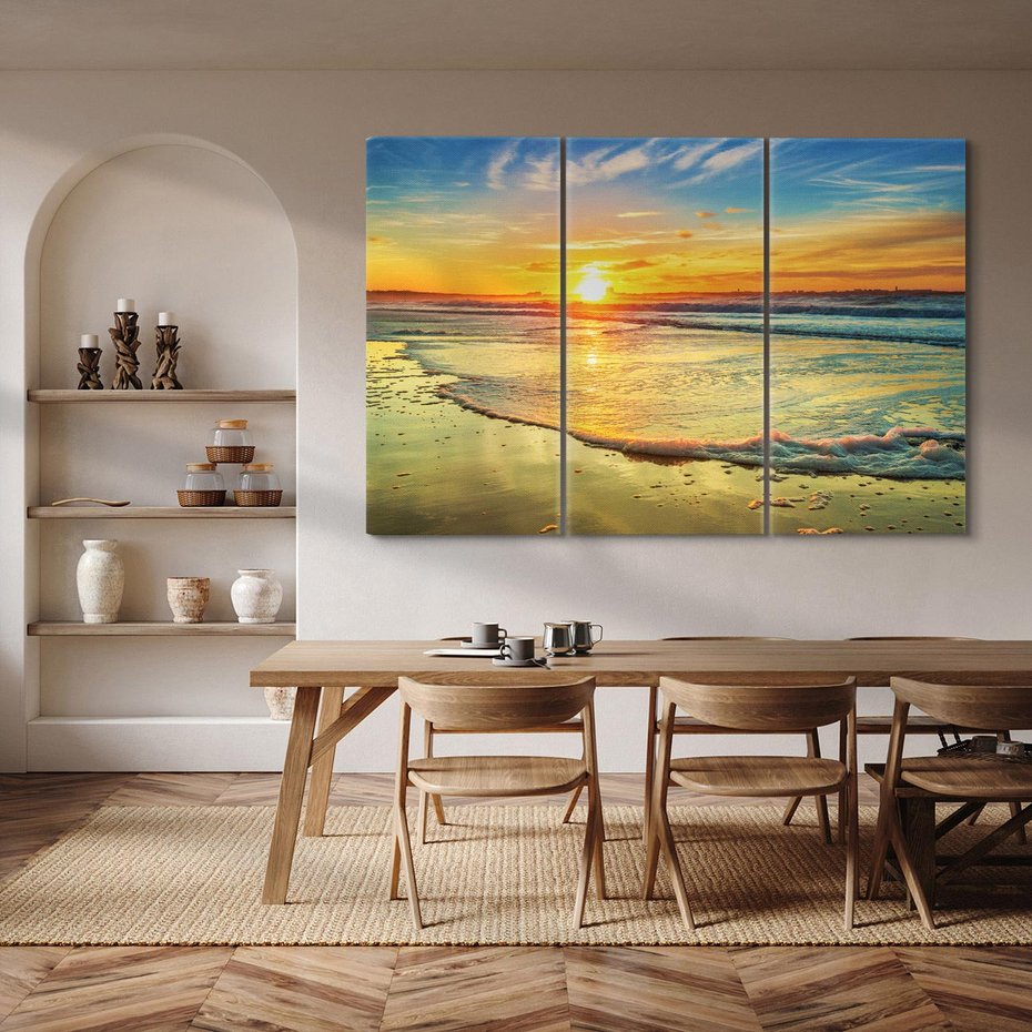 Obraz na płótnie 120x80 - Magia Chwil - zachód słońca,