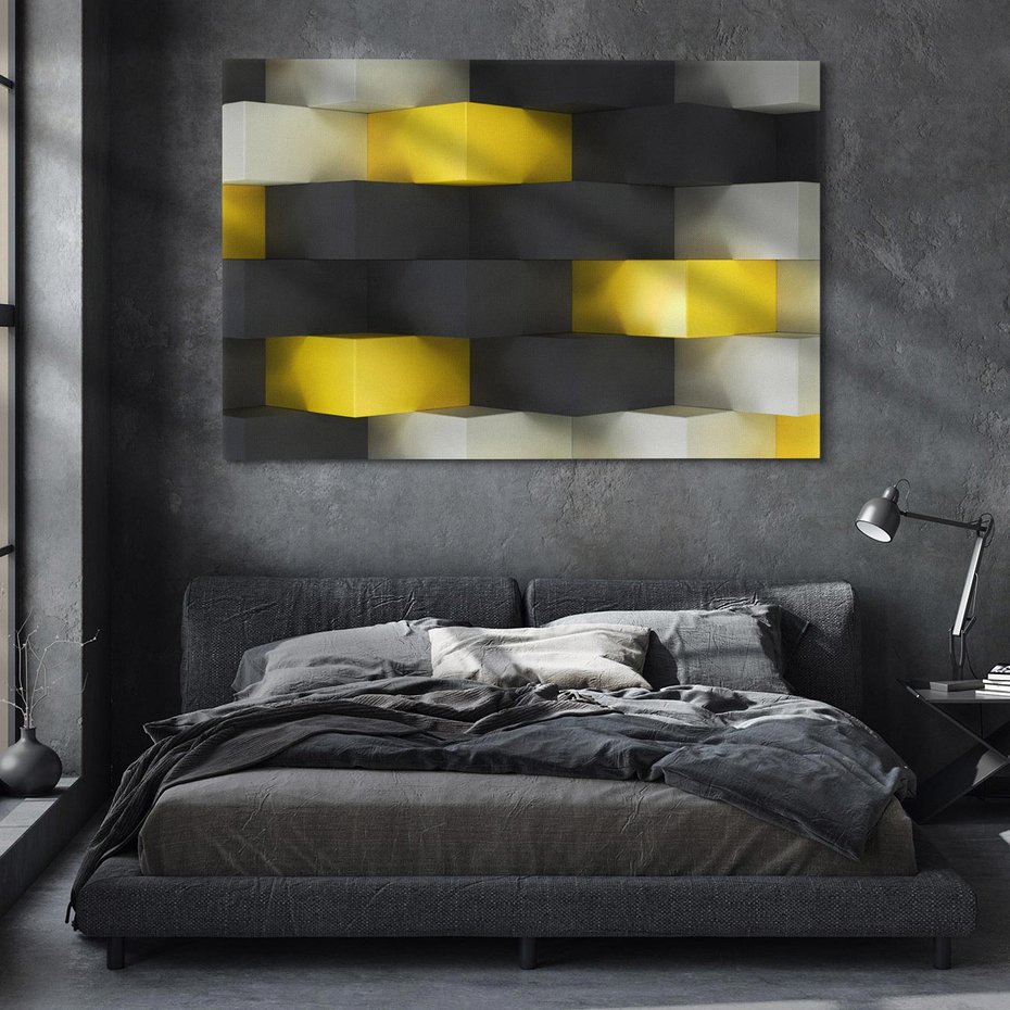 Obraz na płótnie 120x80 - Gry kolorów - abstrakcja, 3d