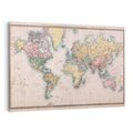 Obraz na płótnie 100x70 - Światło Przeszłości - retro mapa świata, mapa