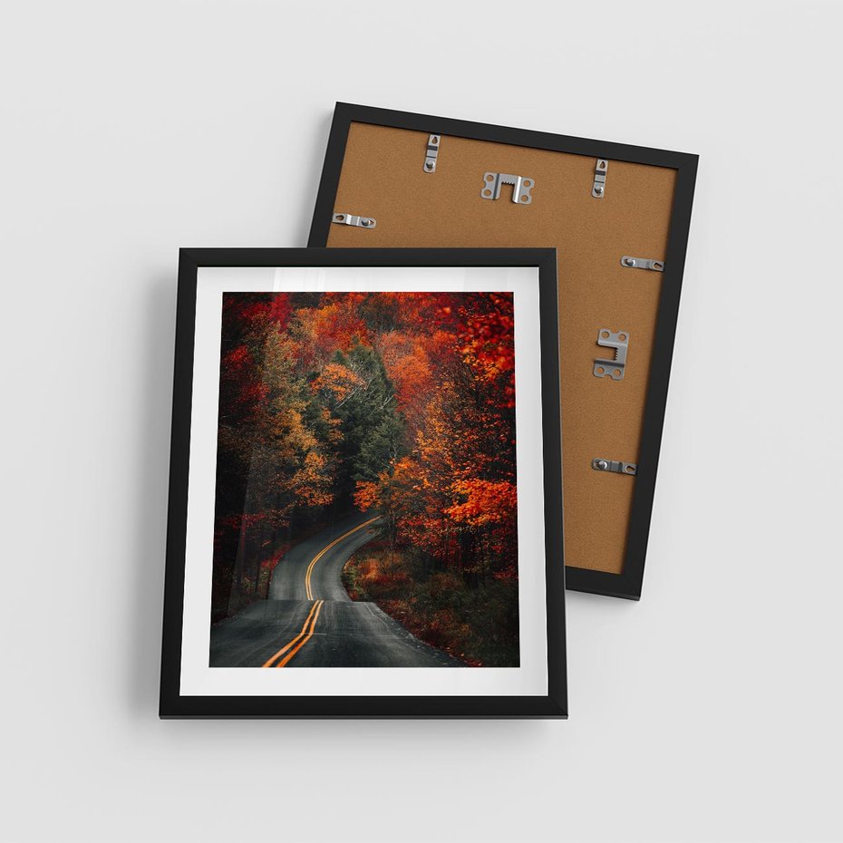 Plakat w ramie 40x50 - Jesienne Podróżowanie - fotografia, jesień - rama czarna