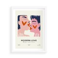 Plakat w ramie 50x70 - Miłość w Kompozycji - miłość, para zakochanych - rama biała