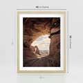 Plakat w ramie 40x50 - Kanionowy Labirynt - pustynia, skały - rama drewno
