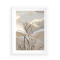 Plakat w ramie 50x70 - Nowoczesne Odbicia - akwarela, obraz - rama biała