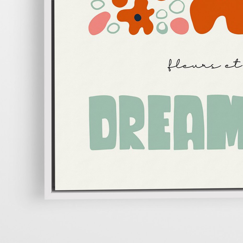 Obraz w ramie 80x120 - Abstrakcyjne Spektrum - kwiaty, abstrakcja - rama biała