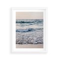 Plakat w ramie 40x50 - Malowniczy Nadmorski Krajobraz - morze, fale - rama biała