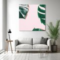 Obraz na płótnie 30x30 - Siła Natury - liście, monstera