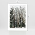 Plakat bez ramy 21x30 - Sypiący Śnieg - las w zimie, drzewa pod śniegiem