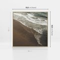 Obraz w ramie 50x50 - Spokój nad plażą - plaża, morze - rama drewno