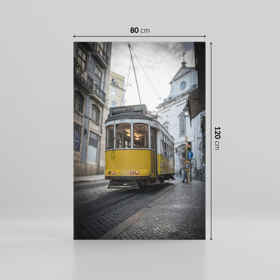 Obraz na płótnie 80x120 - Urok tramwajów Lizbony - tramwaj, Lizbona