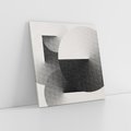 Obraz na płótnie 60x60 - Taniec Szarych Okręgów - graficzne, geometryczne kształty