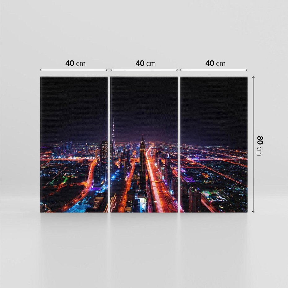 Obraz na płótnie 120x80 - Nocne oświetlenie miasta - miasto, noc