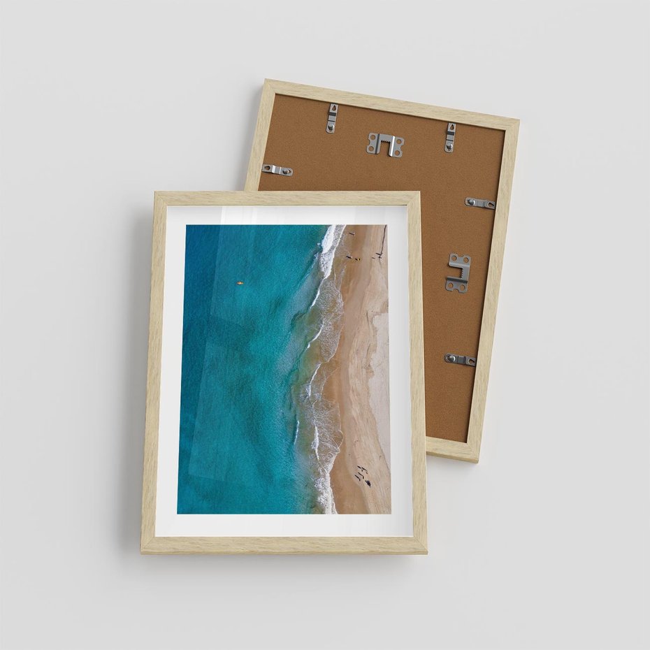 Plakat w ramie 30x40 - Spokój nad morzem - morze, plaża - rama drewno