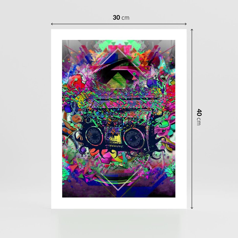 Plakat bez ramy 30x40 - Harmonia Muzyki - grafika, muzyka