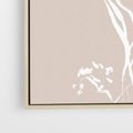 Obraz w ramie 50x50 - Harmonijne Mini Boho - minimalistyczny delikatny obraz, beżowe odcienie - rama drewno