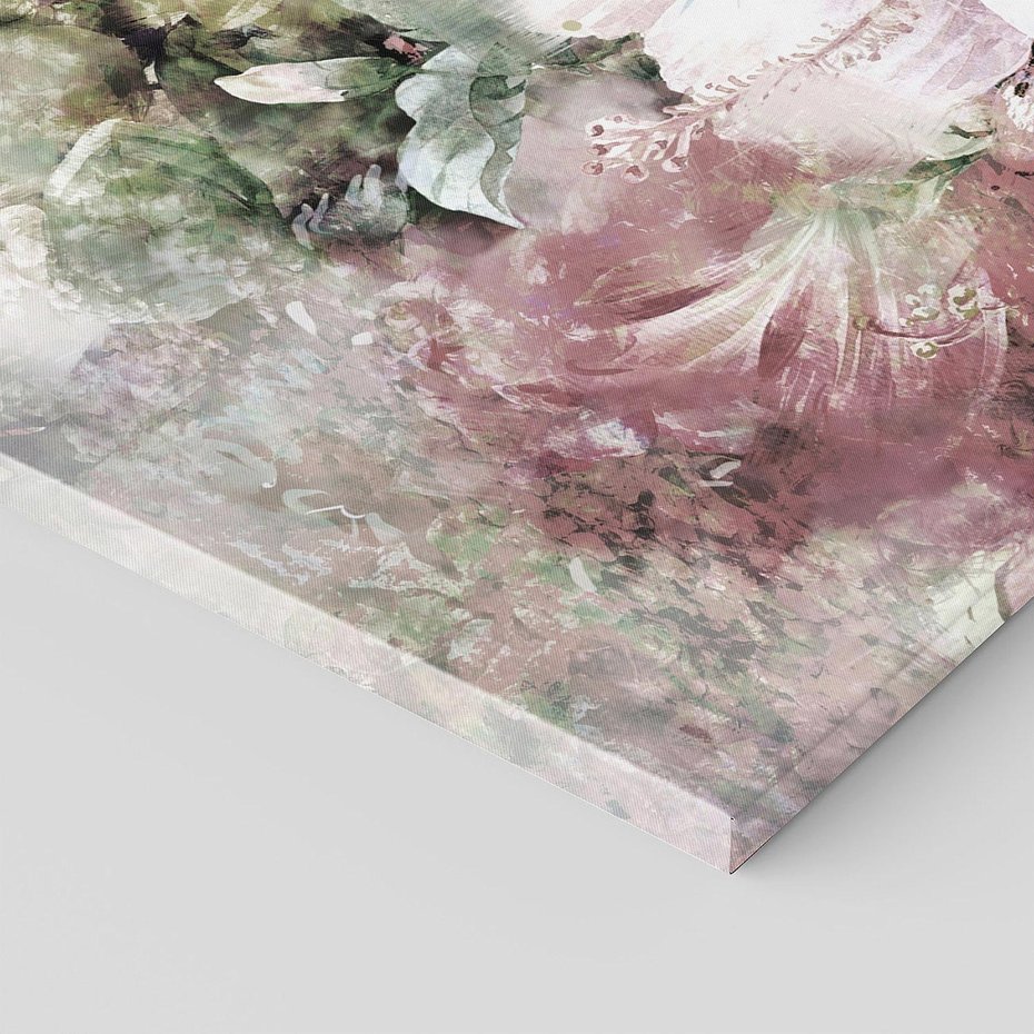 Obraz na płótnie 90x30 - Piękno natury na płótnie - kwiaty, olejne