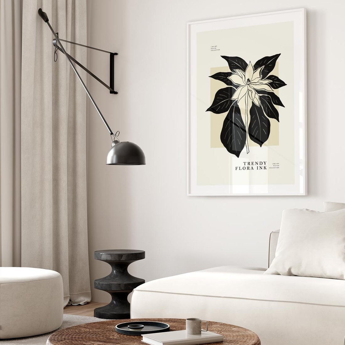 Plakat bez ramy 21x30 - Melancholia przerywanych linii - wiaty, typografia