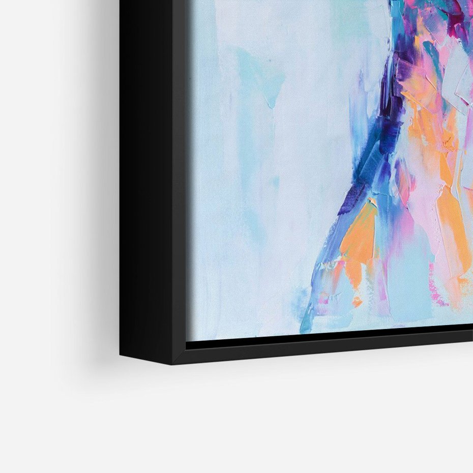 Obraz w ramie 70x100 - Cześć! Jak się Masz? - obraz olejny, zabawna sztuka - rama czarna