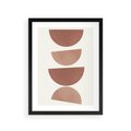 Plakat w ramie 30x40 - Abstrakcyjne Widzenia - abstrakcyjne geometryczne kształty, odcienie brązu i beżu - rama czarna