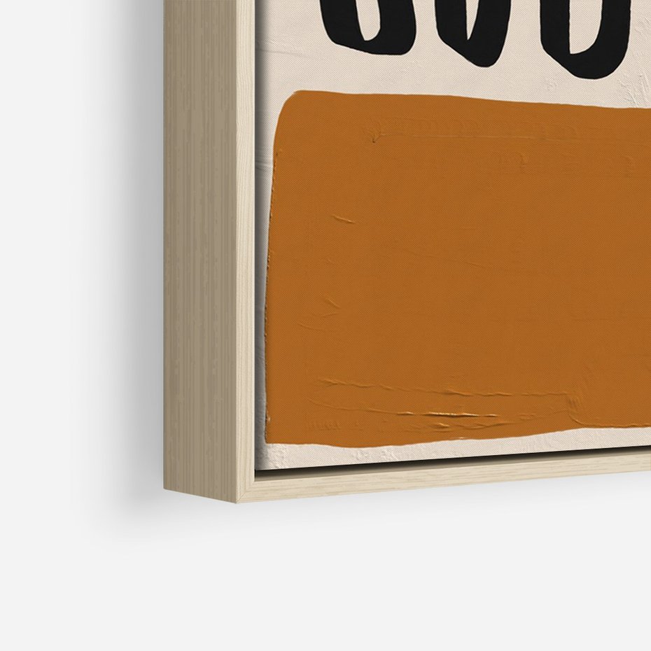 Obraz w ramie 50x70 - Boho Impulsy Kreatywności - abstrakcyjny plakat, brąz - rama drewno