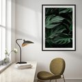 Plakat bez ramy 21x30 - Zielone Liście Monstery w Dżungli - zielone liście monstery, dżungla