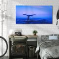 Obraz na płótnie 100x50 - Morze, fale i skały - wieloryb, morze