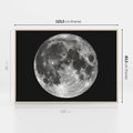 Obraz w ramie 120x80 - Księżycowa Aura - zdjęcie, ogromny księżyc na czarnym tle - rama drewno